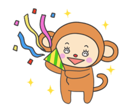 Smiling monkey sticker #4453113