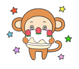 Smiling monkey sticker #4453116