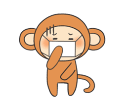 Smiling monkey sticker #4453117