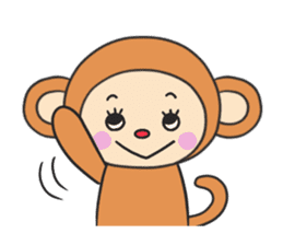 Smiling monkey sticker #4453122