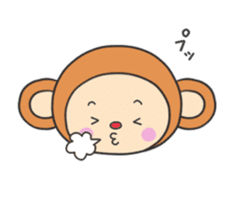 Smiling monkey sticker #4453125