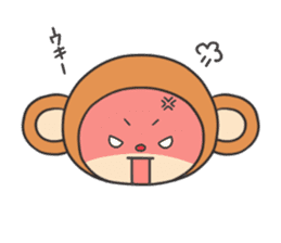 Smiling monkey sticker #4453127