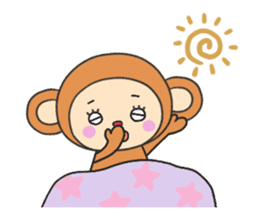 Smiling monkey sticker #4453140