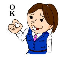 Office lady YOSHIKO-chan sticker #4453726
