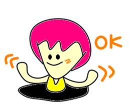 Hole funky girl sticker #4453990