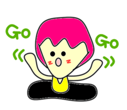 Hole funky girl sticker #4454000