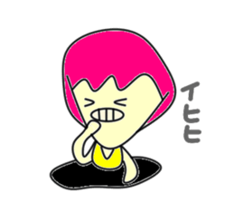 Hole funky girl sticker #4454001