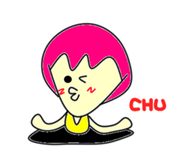 Hole funky girl sticker #4454002