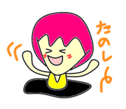 Hole funky girl sticker #4454004