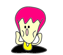 Hole funky girl sticker #4454014