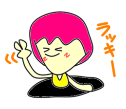 Hole funky girl sticker #4454019