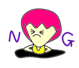 Hole funky girl sticker #4454021