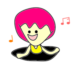 Hole funky girl sticker #4454022