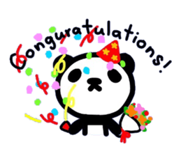 Cute Panda's daily life -English sticker #4454305