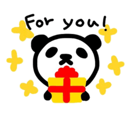 Cute Panda's daily life -English sticker #4454306