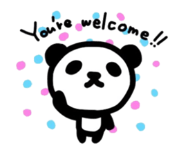 Cute Panda's daily life -English sticker #4454308