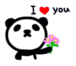 Cute Panda's daily life -English sticker #4454309