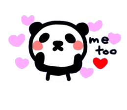 Cute Panda's daily life -English sticker #4454310
