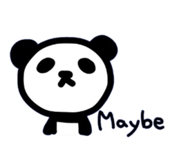 Cute Panda's daily life -English sticker #4454311