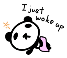 Cute Panda's daily life -English sticker #4454315