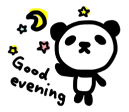 Cute Panda's daily life -English sticker #4454318