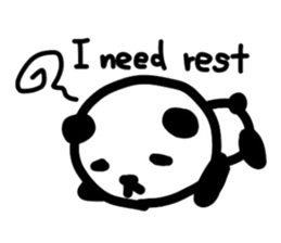Cute Panda's daily life -English sticker #4454320