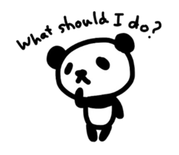 Cute Panda's daily life -English sticker #4454331