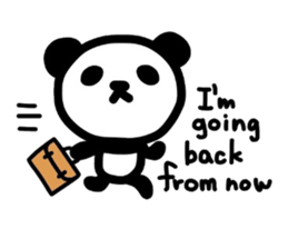 Cute Panda's daily life -English sticker #4454334