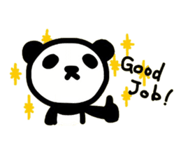 Cute Panda's daily life -English sticker #4454335