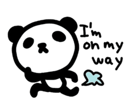 Cute Panda's daily life -English sticker #4454339