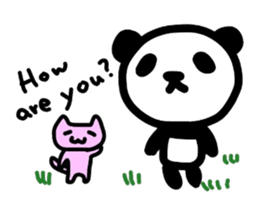 Cute Panda's daily life -English sticker #4454340