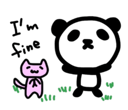 Cute Panda's daily life -English sticker #4454341
