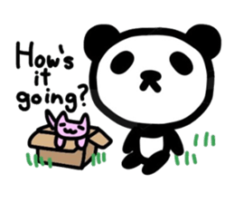 Cute Panda's daily life -English sticker #4454342