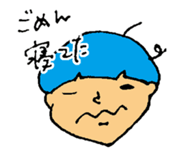 blue mushroom boy! sticker #4455109