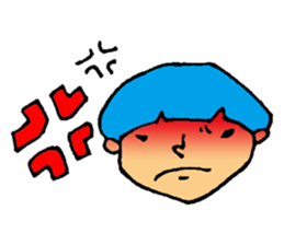 blue mushroom boy! sticker #4455114