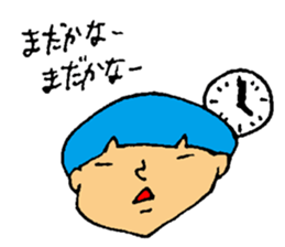 blue mushroom boy! sticker #4455118