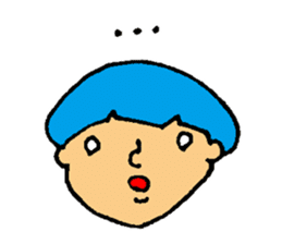 blue mushroom boy! sticker #4455122