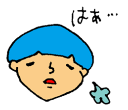 blue mushroom boy! sticker #4455125