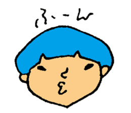 blue mushroom boy! sticker #4455126