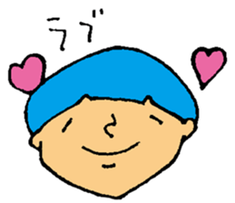 blue mushroom boy! sticker #4455127