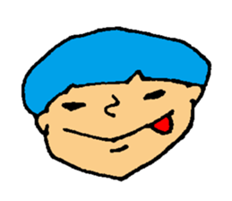 blue mushroom boy! sticker #4455131