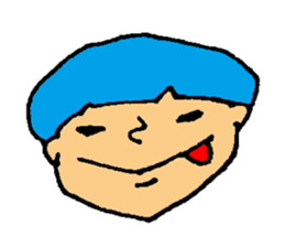 blue mushroom boy! sticker #4455131