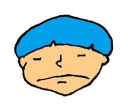 blue mushroom boy! sticker #4455132