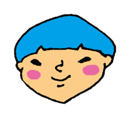 blue mushroom boy! sticker #4455136