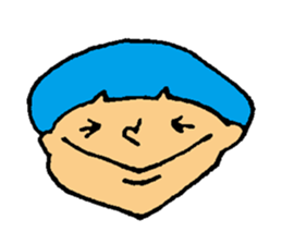 blue mushroom boy! sticker #4455137