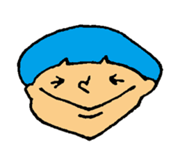 blue mushroom boy! sticker #4455137