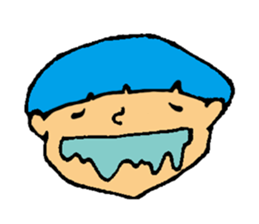 blue mushroom boy! sticker #4455139