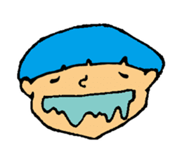 blue mushroom boy! sticker #4455139