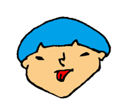 blue mushroom boy! sticker #4455141