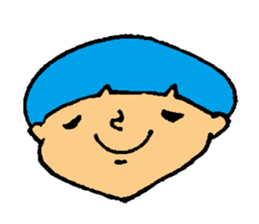 blue mushroom boy! sticker #4455142